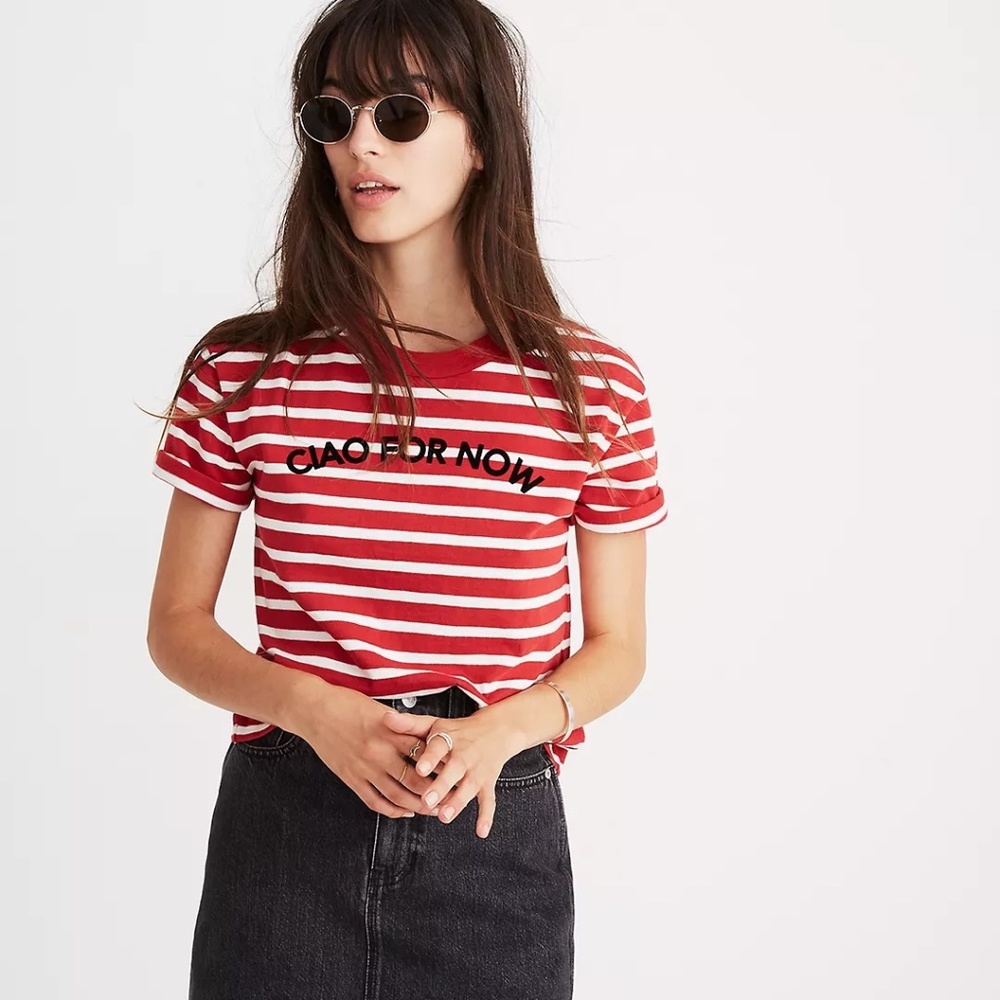 Madewell Striped Ciao For Now Tee